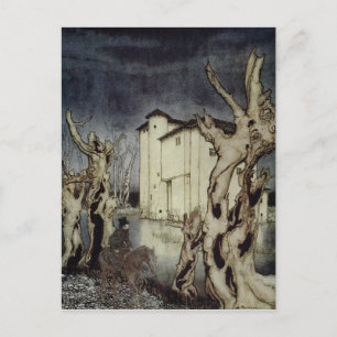 Edgar Allan Poe Usher-målning av Arthur Rackham Vykort