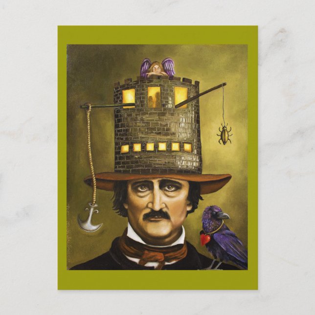 Edgar Allan Poe Vykort (Framsida)