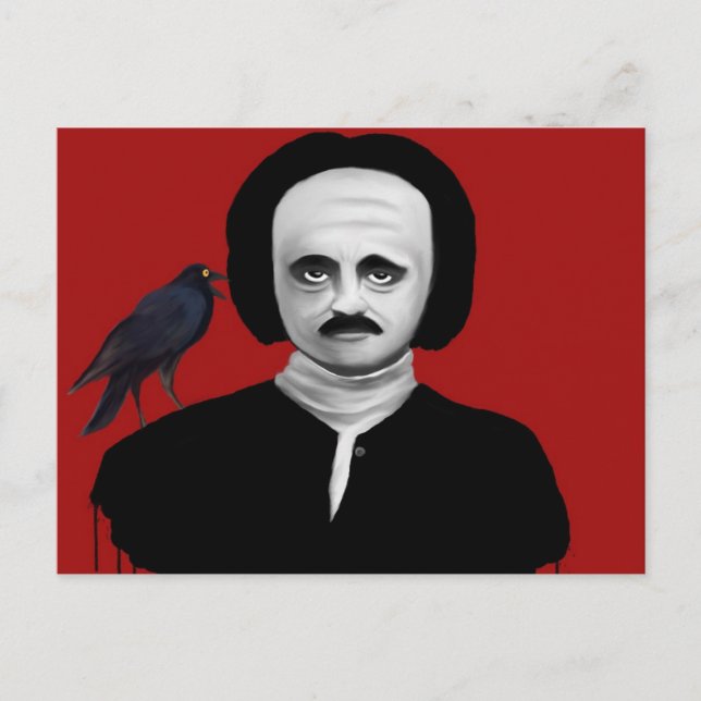 edgar allan poe vykort (Framsida)