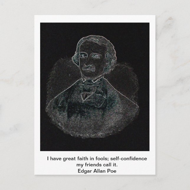 Edgar Allan Poe Vykort (Framsida)