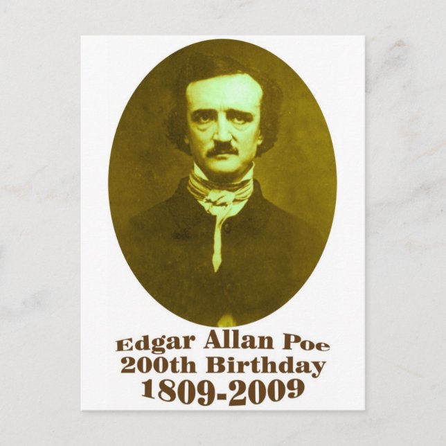 Edgar Allan Poe Vykort (Framsida)