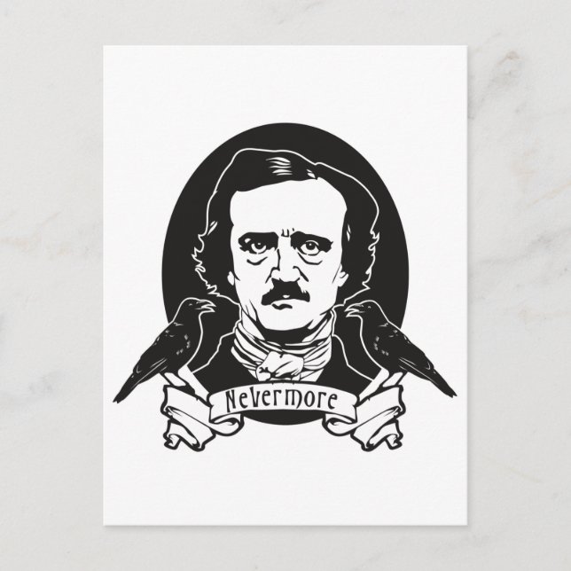 Edgar Allan Poe Vykort (Framsida)