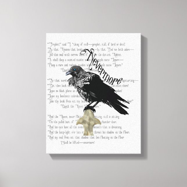 Edgar Allan Poe's Raven Canvastryck (Framsida)