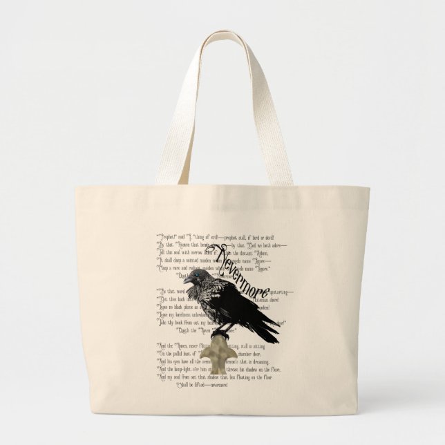 Edgar Allan Poe's Raven Jumbo Tygkasse (Framsidan)