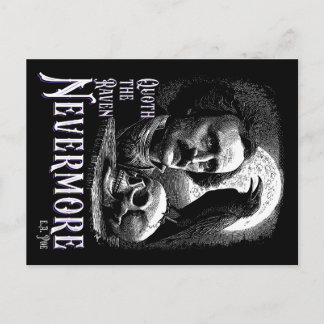 Edgar Allan Poes Raven Nevermore Vykort