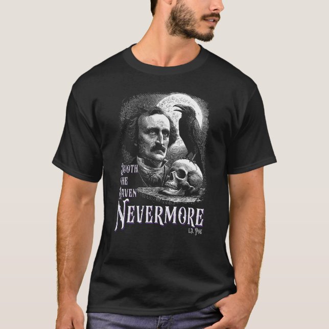 Edgar Allan Poes's Raven Ickmore T Shirt (Framsida)