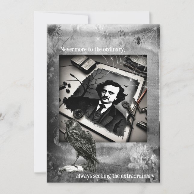 Edgar Allen Poe Card Inbjudningar (Framsida)