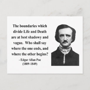 Edgar Allen Poe Citat 10b Vykort