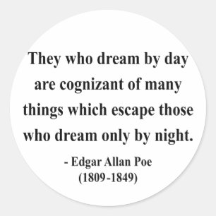 Edgar Allen Poe Citat 3a Runt Klistermärke