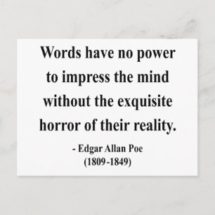 Edgar Allen Poe Citat 4a Vykort