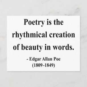 Edgar Allen Poe Citat 5a Vykort