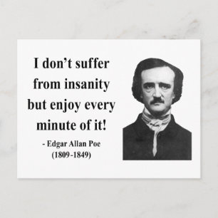 Edgar Allen Poe Citat 6b Vykort