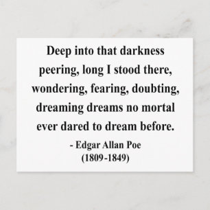 Edgar Allen Poe Citat 8a Vykort