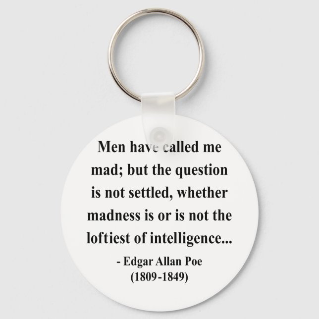 Edgar Allen Poe Citat 9a Nyckelring (Framsida)