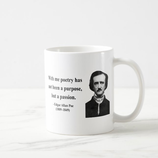 Edgar Allen Poe citationstecken 11b Kaffemugg (Höger)