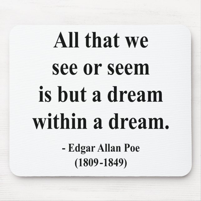 Edgar Allen Poe citationstecken 1a Musmatta (Framsidan)