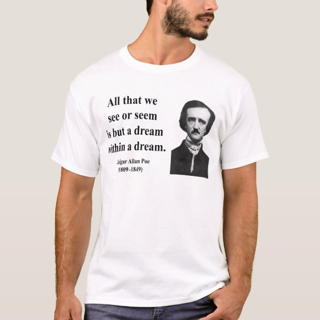 Edgar Allen Poe citationstecken 1b Tröja (Framsida)