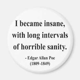 Edgar Allen Poe citationstecken 2a Magnet
