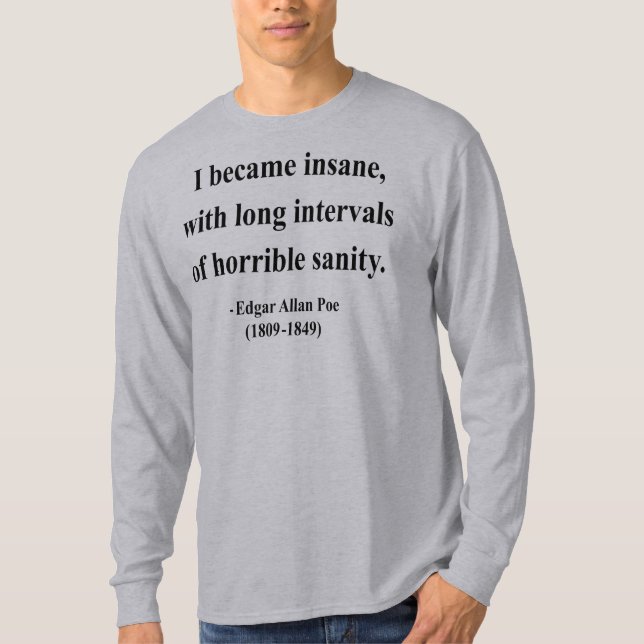 Edgar Allen Poe citationstecken 2a T-shirt (Framsida)