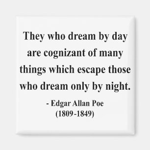 Edgar Allen Poe citationstecken 3a Magnet