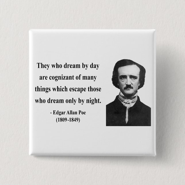Edgar Allen Poe citationstecken 3b Knapp (Framsida)