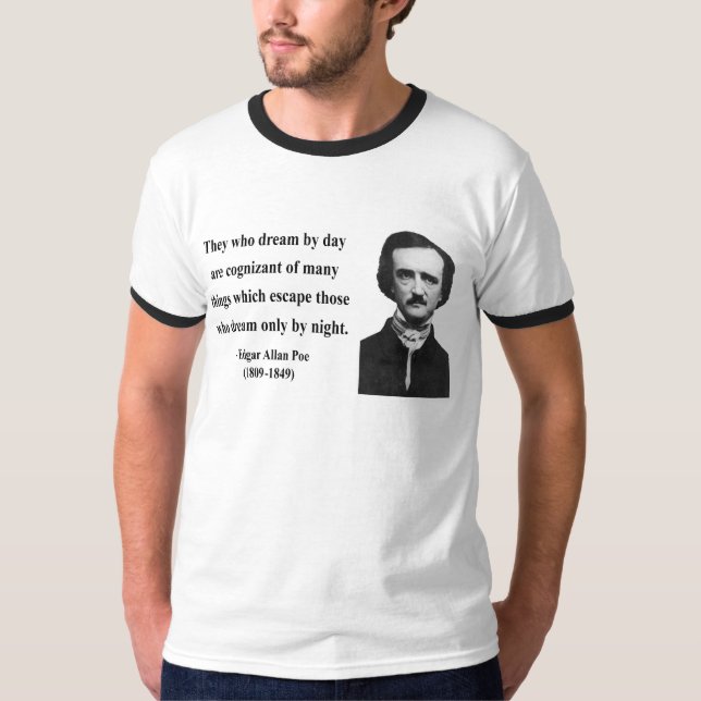 Edgar Allen Poe citationstecken 3b T Shirt (Framsida)