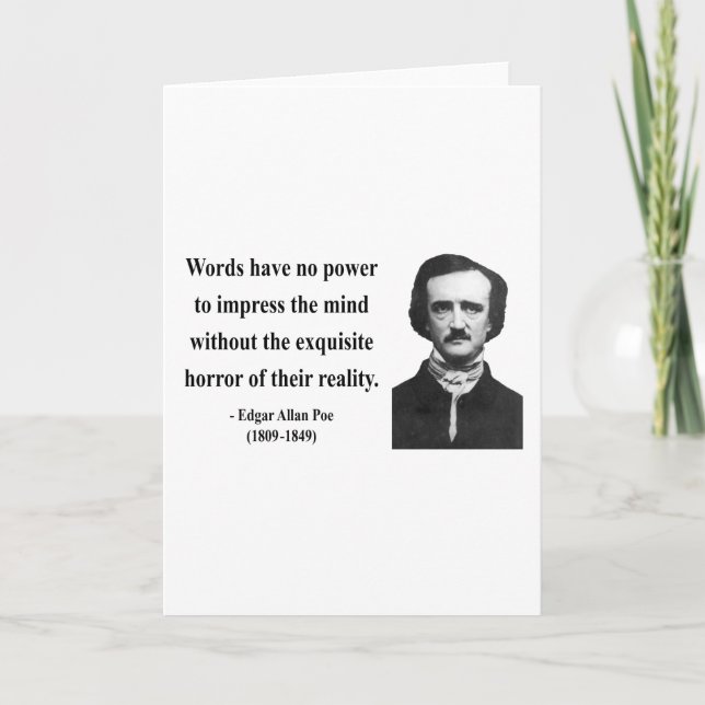 Edgar Allen Poe citationstecken 4b Kort (Framsida)
