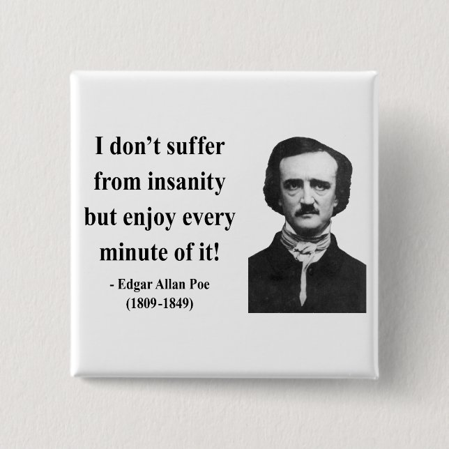 Edgar Allen Poe citationstecken 6b Knapp (Framsida)