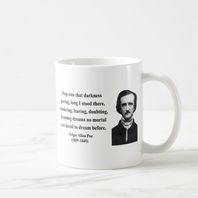 Edgar Allen Poe citationstecken 8b Kaffemugg (Höger)