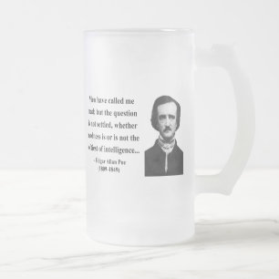 Edgar Allen Poe citationstecken 9b Frostat Ölglas