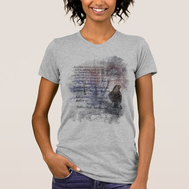 Edgar Allen Poe Dikt Quote Raven Tee (Framsida)