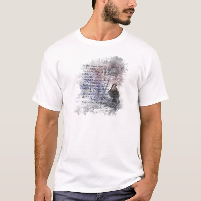 Edgar Allen Poe Dikt Quote Raven Tee (Framsida)