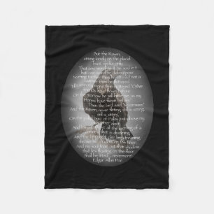 Edgar Allen Poe Dikt Raven Fleecefilt