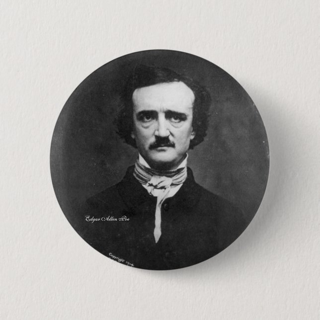 Edgar Allen Poe, klämma fastpå Knapp (Framsida)