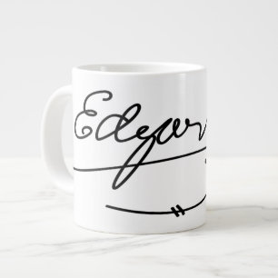 Edgar Allen Poe Namnteckning Jumbo Mugg