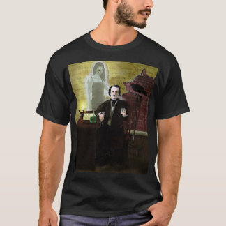 edgar allen poe på enskjorta tee shirt