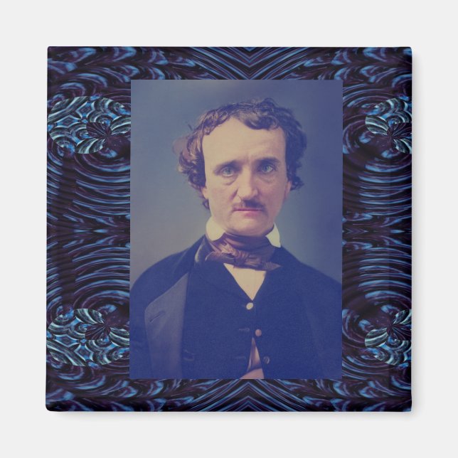 Edgar Allen Poe Photo Magnet (Framsidan)