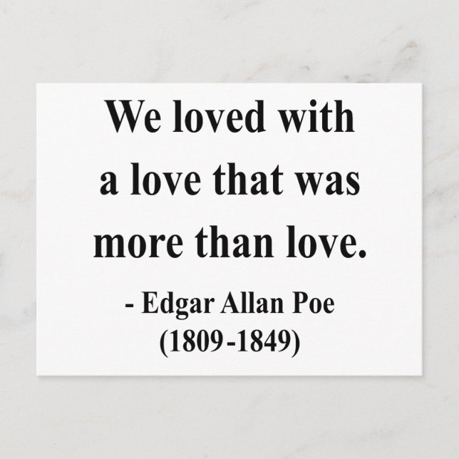 Edgar Allen Poe Quote 12a Vykort (Framsida)