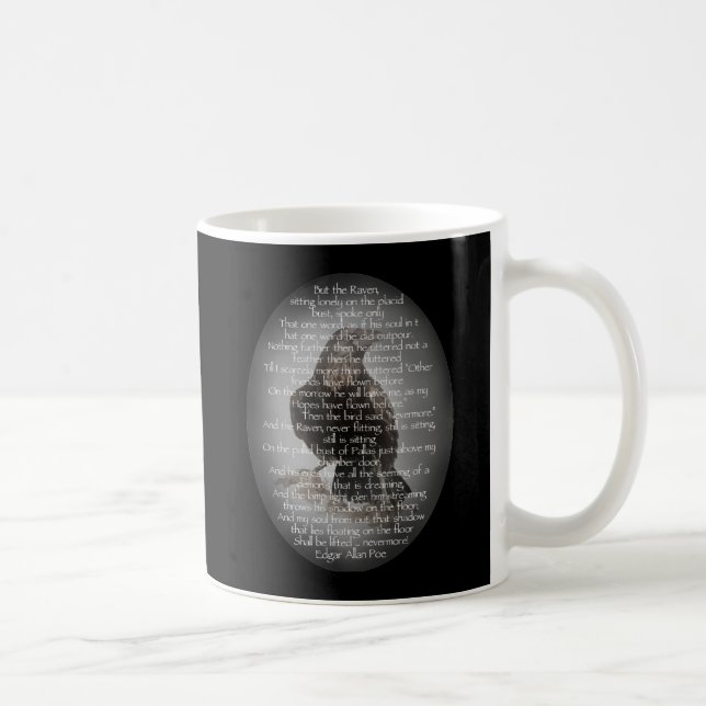 Edgar Allen Poe "Raven" Halloween-Dikt Kaffemugg (Höger)