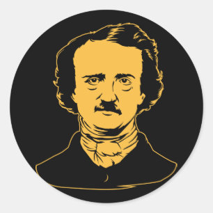 Edgar Allen Poe Raven Runt Klistermärke