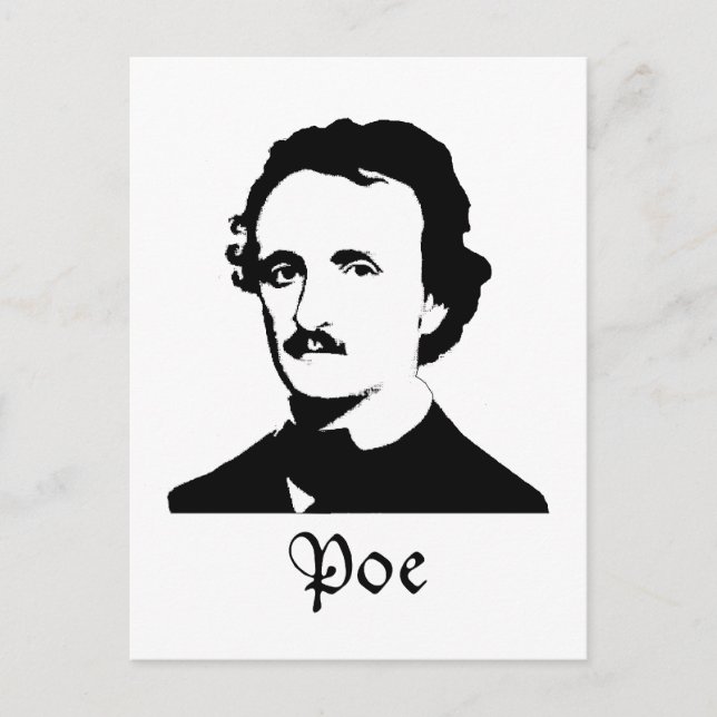 Edgar Allen Poe Vykort (Framsida)