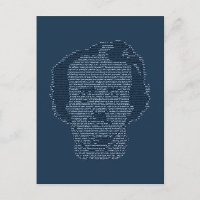 Edgar Allen Poe-vykort Vykort (Framsida)