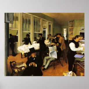 Edgar Degas A Cotton Office i New Orleans Poster