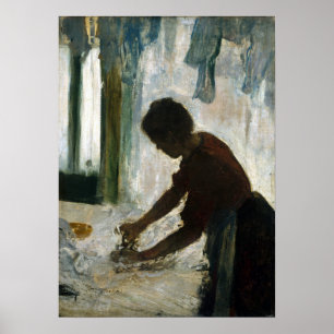 Edgar Degas A Kvinna strykning Poster