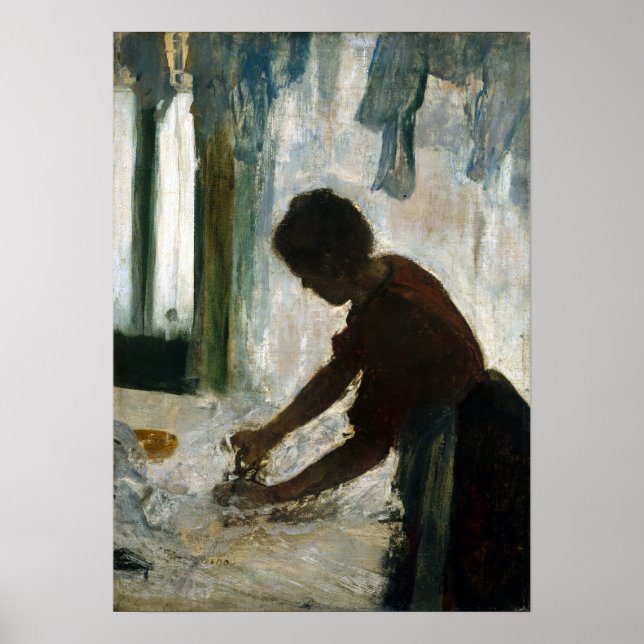 Edgar Degas A Woman Ironing Poster (Framsidan)