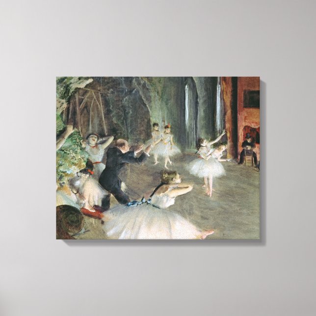 Edgar Degas | Återkallande av lastpallen på scenen Canvastryck (Framsida)