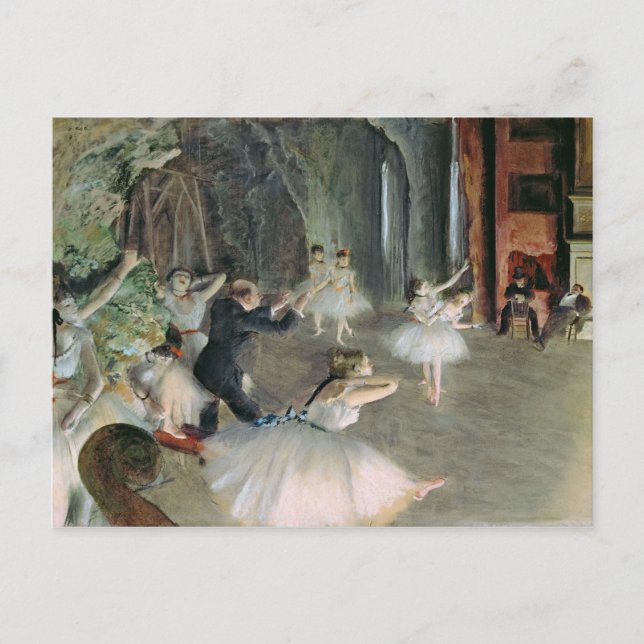 Edgar Degas | Återkallande av lastpallen på scenen Vykort (Framsida)