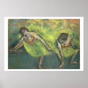 Edgar Degas att koppla av för två dansare Poster