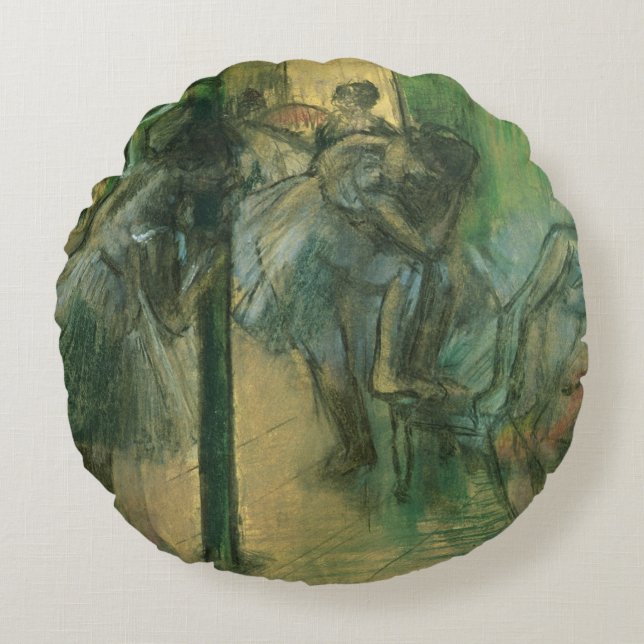 Edgar Degas att repetera för | dansare Rund Kudde (Framsidan)