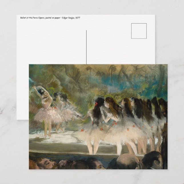 Edgar Degas - Balett på Parisoperan Vykort (Fram/baksida)